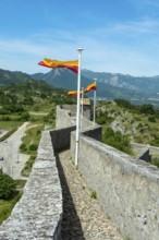 Sisteron. Upper rampart, 13th century walkway of the Citadel, Alpes-de-Haute-Provence.