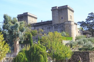 Historic castle Parador hotel, Jarandilla de la Vera, La Vera, Extremadura, Spain, Europe