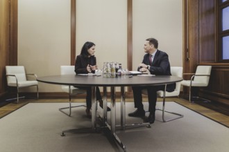 (L-R) Annalena Bärbock (Alliance 90/The Greens), Federal Foreign Minister, and Radoslaw Sikorski,