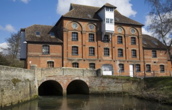 Hawks Mill watermill built 1884 now converted to housing, Needham Market, Suffolk, England, United