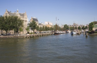 Buildings and harbour historic Veerhaven, Rotterdam, Netherlands