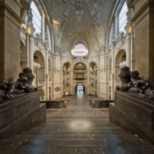 Neues Rathaus, interior view, Wilhelminian palace-like magnificent building in eclectic style,