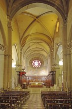 Interior view of the baroque church, Sainte-Marie-de-la-Seds, Ste, Toulon, Var, Provence, France,