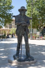 Monument to the painter Paul Cezanne on the Place de la Rotonde in Aix-en-Provence,