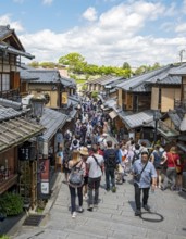 Ancient Ninenzaka, or Ninen-zaka, stone-paved pedestrian street, Kyoto, Japan, Asia