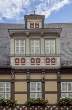 Half-timbered house façade, Wernigerode, Saxony-Anhalt, Germany, Europe