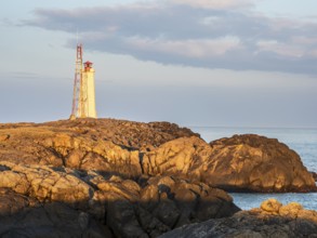 Lighthouse at Stokksnes, east of Höfn, East Fjords, Iceland, Europe