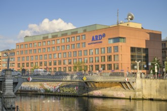 ARD-Hauptstadtstudio, Reichstagufer, Wilhelmstraße, Spree, Mitte, Berlin, Germany, Europe