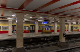 Interior photo, Nordbahnhof S-Bahn station on the former demarcation line of the inner-German