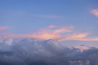 Dramatic sunset skies, cloudscape of rich color twilight sky. Sunset cloud background.