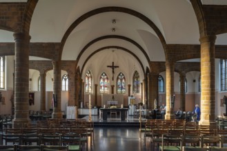 Altar in the Onze-Lieve-Vrouw-Geboortekerk, Church of Our Lady's Nativity at the village Oostham,