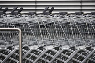 Shopping trolley, supermarket, Germany, Europe