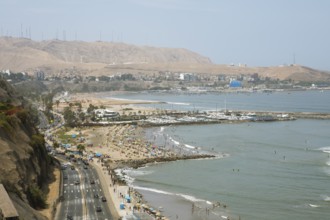 Coast in the district of Barranco, Lima, Peru, South America