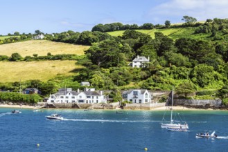 Boats and Yachts on Kingsbridge Estuary in Salcombe and Mill Bay, Batson Creek, Southpool Creek,