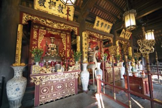 Altar in the Temple of Literature in the Old Quarter of Hanoi, Vietnam, Asia