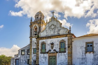 Historic church facade in the city of Olinda in the state of Pernambuco, northeastern Brazil,