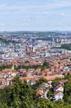 View of Stuttgart skyline with city centre in Stuttgart, Germany, Europe