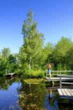 Moor adventure trail, nature conservation centre, Pfrunger-Burgweiler Ried nature reserve,