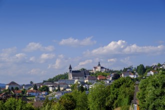 Kefermarkt with Weinsberg Castle, Mühlviertel, Upper Austria, Austria, Europe