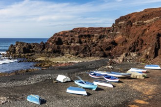 Fishing village El Golfo, Lanzarote, Canary Islands, Spain, Europe