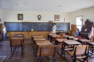 Holdrege, Nebraska - The Snowball School at the Nebraska Prairie Museum. The school was built