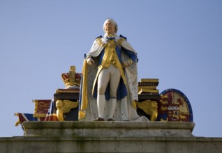 King George the third statue, Weymouth, Dorset, England, United Kingdom, Europe