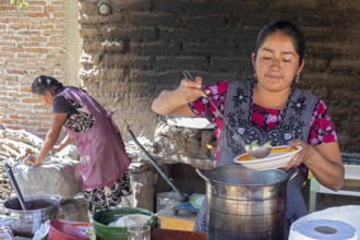 Teotitlan del Valle, Oaxaca, Mexico, Rural women in the Tlacolula Valley of Oaxaca benefit from a