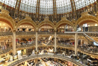 Dome, Art Nouveau, Galeries Lafayette department stores', Paris, Île-de-France, France, Europe