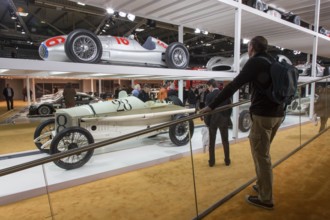 Mercedes Benz racing cars are on display at Techno Classica, the trade fair for vintage, classic