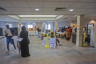 Hamtramck, Michigan USA, 5 November 2024, Voters cast ballots in the 2024 presidential election in