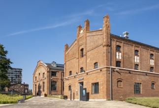 Restored historical inustrial red-brick buildings at Silesian Museum, Katowice, Poland, Europe