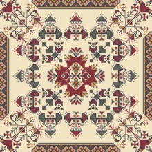 Traditional Bulgarian embroidery vector pattern