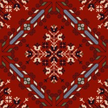 Traditional Bulgarian embroidery vector pattern