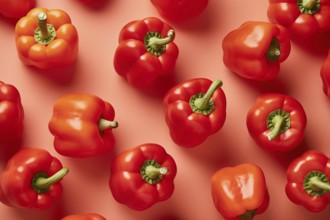 Red bell pepper vegetables. KI generiert, generiert AI generated