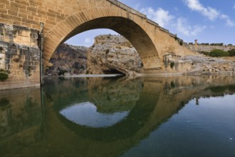 2nd century AD Severan roman bridge on the Cendere River with the columns of the Roman Emperor