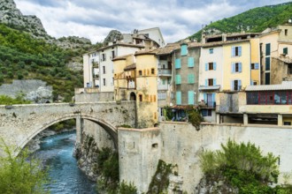 Old rustic village of Entrevaux, Département Alpes Maritimes, French Maritime Alps, France, Europe