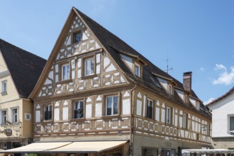 Historic half-timbered house, Forchheim, Upper Franconia, Bavaria, Germany, Europe