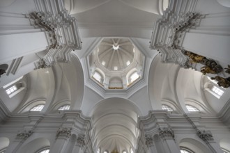 Dome of the parish church of St John, Hauk Abbey, built in 1691, Bahnhofstr. 4, Würzburg, Lower