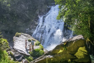 Waterfall of the Gasteiner Ache in the centre, Bad Gastein, Gastein Valley, Hohe Tauern, Pongau,