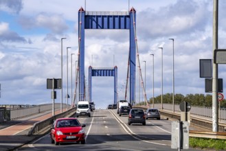 The Friedrich Ebert Bridge over the Rhine between Ruhrort and Homberg, Duisburg, North