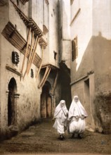 Red Sea Street, Algiers, Algeria, ca 1890, Historic, digitally restored reproduction from a 19th