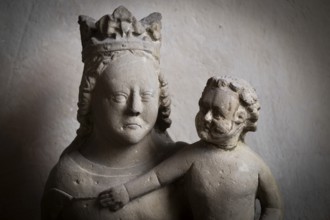 Madonna and Child, Romanesque chancel of St Michael's Church, Michaelsberg, Cleebronn,