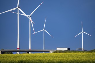 RWE Windpark Jüchen A44n, Garzweiler wind farm, at the Garzweiler opencast lignite mine, on the A44