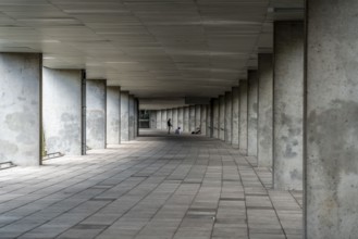 Colonnade under the Netherlands Architecture Institute, at Het Nieuwe Instituut, Museum of