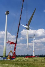 Repowering of a wind farm near Issum, 9 older wind turbines from the manufacturer Enercon (model