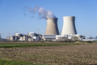 The Doel nuclear power plant on the Scheldt, one of two nuclear power plants in Belgium, consists