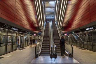 The metro, underground, light rail, in Copenhagen, 4 lines have been crossing the city since 2002,