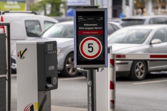 Husemannstraße car park in Gelsenkirchen, subject to charge, number plate recognition on entry, pay