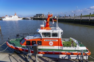 Neuharlingersiel, harbour, rescue boat, DGzRS, Lower Saxony, Germany, Europe