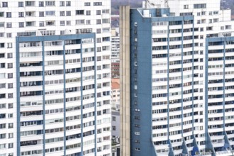 Columbus Centre residential tower blocks, over 550 flats, in Bremerhaven, Bremen, Germany, Europe